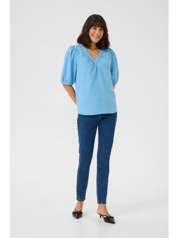 Kaffe Kurzarm-Bluse KApaulina Regular fit in Forever Blue CC