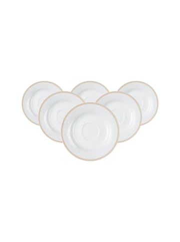 Ritzenhoff & Breker 6er Set Kaffeeuntertassen Geo ø 15,5 cm in beige