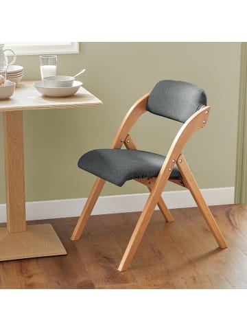 SoBuy Klappstuhl in Dunkelgrau - (B)47 x (H)77 x (T)60cm