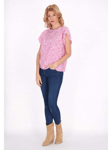 usha FESTIVAL Women Blouse in pink white