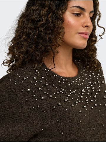 ONLY Carmakoma Strickpullover in Coffee Bean 1