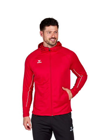 erima Unisex Erwachsene Liga Star Trainingsjacke mit Kapuze in rot/weiss
