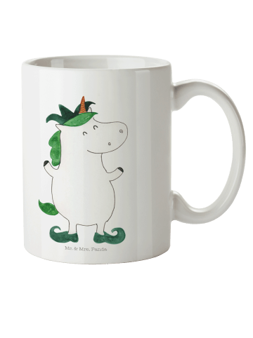 Mr. & Mrs. Panda Plastikbecher Einhorn Joker ohne Spruch in Weiß