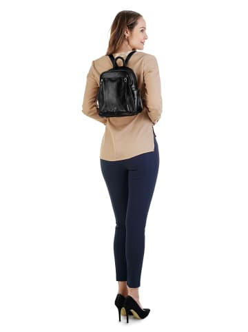 Samantha Look Rucksack echt Leder in schwarz