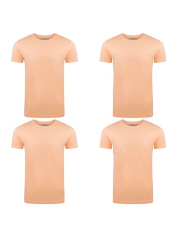 riverso  T-Shirt RIVAaron O-Neck 4er Pack in Orange