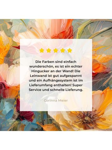 MuchoWow Leinwand bilder Bunte Blumen (BxH)