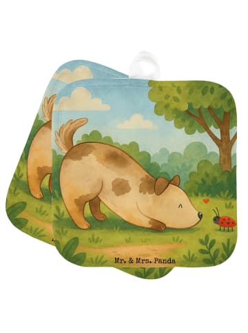 Mr. & Mrs. Panda Topfuntersetzer Hund Marienkäfer Design ohne Sp... in Weiß