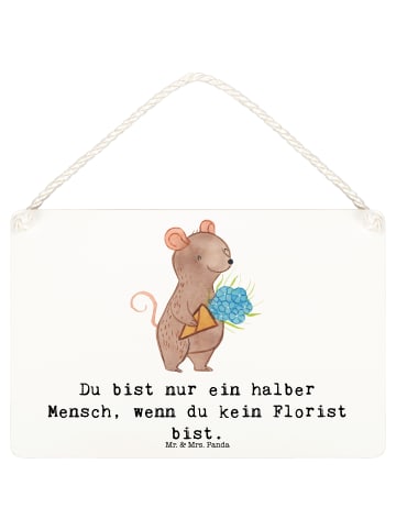 Mr. & Mrs. Panda Schild Florist Herz mit Spruch in Weiß