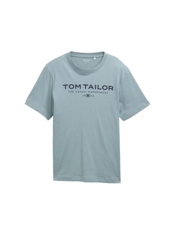 Tom Tailor T-Shirt mit Aufdruck The Casual Department 1962 in Grau