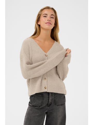 Kaffe Strickjacke KAfiorella Loose fit in Oatmeal Melange