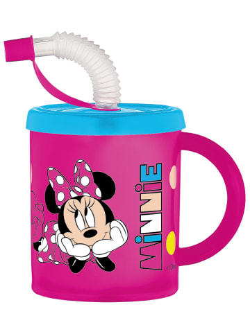 Geda Labels Trinkbecher Minnie mit Strohhalm in Pink - 210 ml