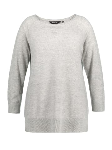 Ulla Popken Pullover in hellgrau mélange