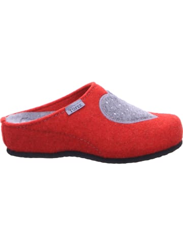 Tofee Pantoffel in rot