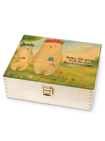 Mr. & Mrs. Panda Teedose Bären mit Blumenkranz Design mit Spruch in Weiß