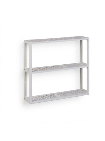 relaxdays Wandregal in Weiß - (B)60 x (H)54 x (T)15 cm