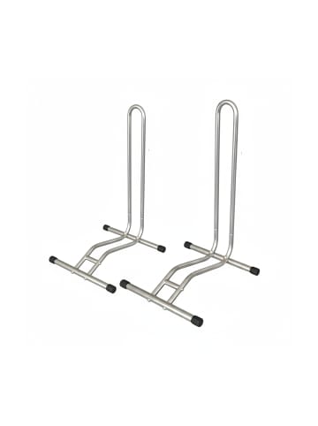 relaxdays Fahrradständer in Silber - (B)41 x (H)72,5 x (T)44,5 cm