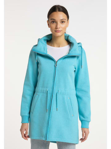 myMo Damen Sweatjacke in Türkis Melange