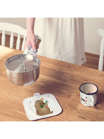 Mr. & Mrs. Panda Ofenhandschuh Bär Gitarre ohne Spruch in Weiß