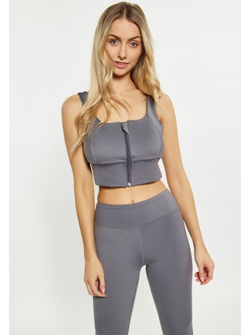IZIA Damen Crop-Top in Rauch