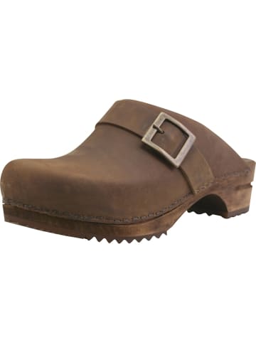 Sanita Comfortwear Clog "Wood-Urban Open" in Braun