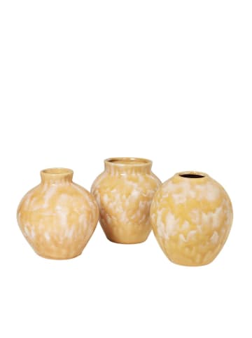 Broste Copenhagen Vase Ingrid in Tawny Olive Yellow