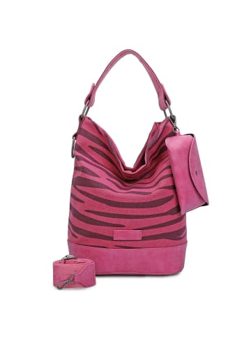 Fritzi aus Preußen Izzy07 Olga Canvas Schultertasche 27 cm in zebra pink