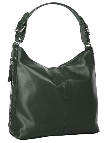 Samantha Look Handtasche echt Leder in dunkelgrün
