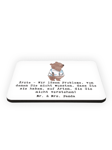 Mr. & Mrs. Panda Kühlschrankmagnet Arzt Probleme Lösen mit Spruch in Weiß