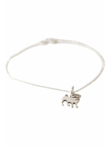 Gemshine Armband MOPS Hund in silver coloured