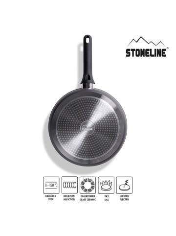Stoneline Schmorpfanne 28cm mit Deckel in Schwarz