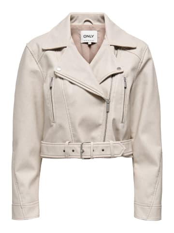 ONLY Lederjacke in Pumice Stone