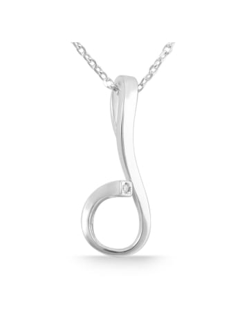 Adeliás Damen Anhänger aus 925 Silber mit Zirkonia in silber