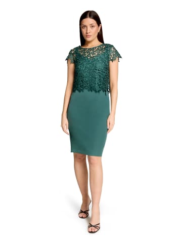 Vera Mont Etuikleid mit Spitze in Dark Emerald