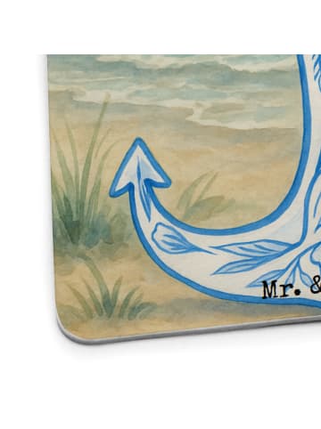 Mr. & Mrs. Panda Tischuntersetzer Anker Blau Design ohne Spruch in Weiß