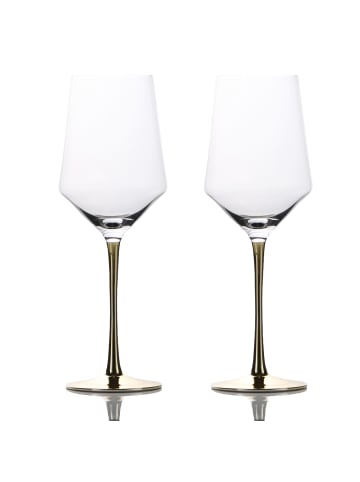 Intirilife Wein Glas Set Rotwein Weißwein in 2x 380ml Transparent