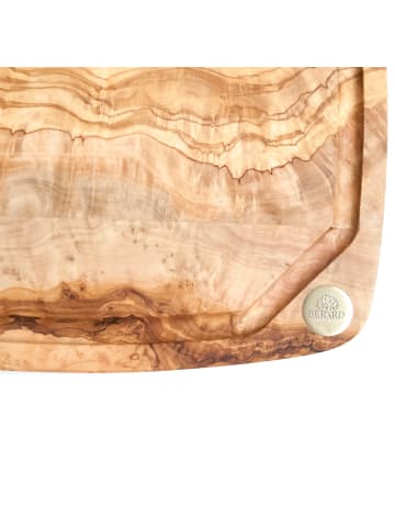 Berard Schneidbrett NERRO mit Saftrille, Olivenholz