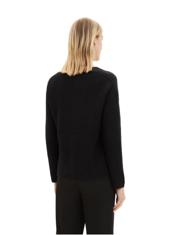 Tom Tailor Pullover KNIT V-NECK in Schwarz