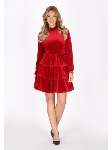 faina Women Dress in Cherry Red