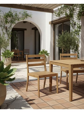 Beliani 2er-Set Gartenstuhl CHIOGGIA in Braun