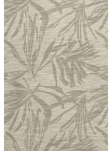 Sublevel Kurzarm T-Shirt Blumenmuster Rundhals Casual in Hellgrün