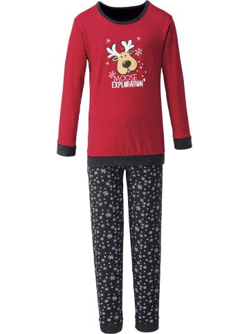 Erwin Müller Single-Jersey Kinder-Schlafanzug in himbeerrot