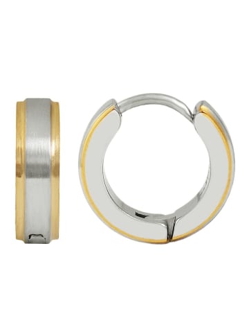 Adeliás Unisex Ohrringe – Klappcreole aus Edelstahl in silber