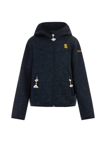 Schmuddelwedda Jungen Strickfleecejacke in Marine Melange