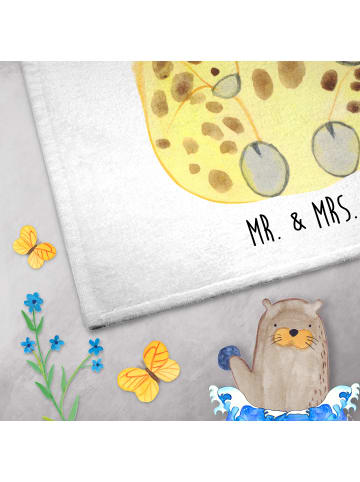 Mr. & Mrs. Panda Handtuch Giraffe Blumenkranz ohne Spruch in Weiß