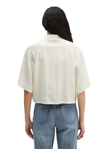 Marc O'Polo Kurzarm-Crinkle-Bluse relaxed in Weiß
