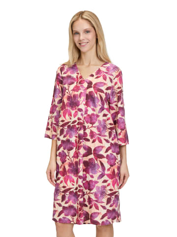 CARTOON Sommerkleid mit Muster in Cream/Dark Pink