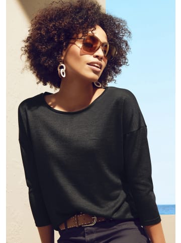 LASCANA 3/4-Arm-Shirt in schwarz