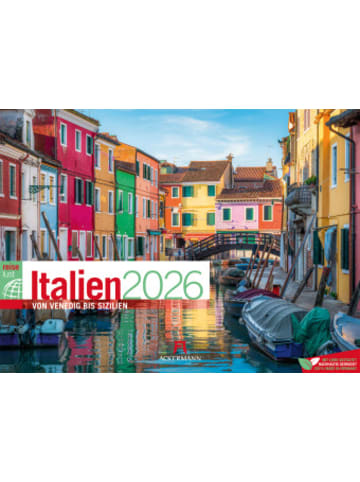 Ackermann Kunstverlag Kalender - Italien ReiseLust Kalender 2026 | von Venedig bis Sizilien