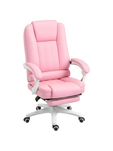 Vinsetto Bürostuhl-65L x 68B x 107-116H cm-Rosa