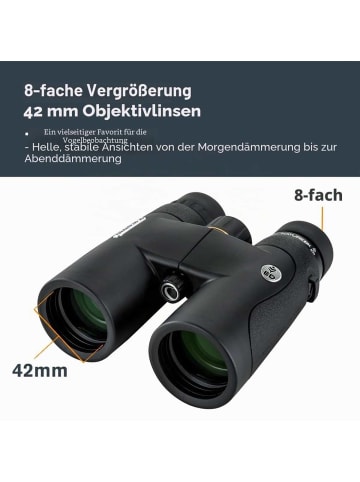 Celestron Nature DX ED 8x42 72332 Fernglas für Naturbeobachtungen Objektivlinsen